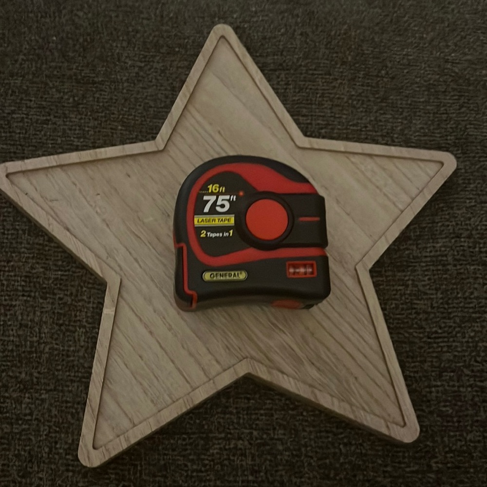 New in Box! General 2-in-1 75’ Laser Tape/ 16’ Physical TapeMeasure w/Level